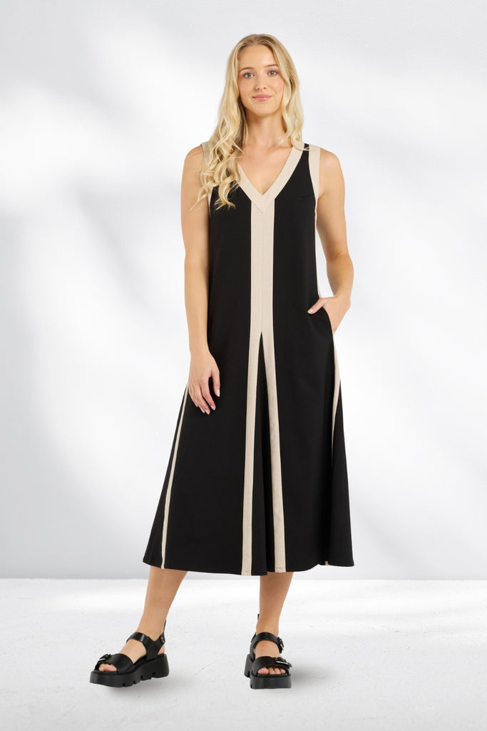 Et Alia Edie Dress Noir Lines From BoxHill