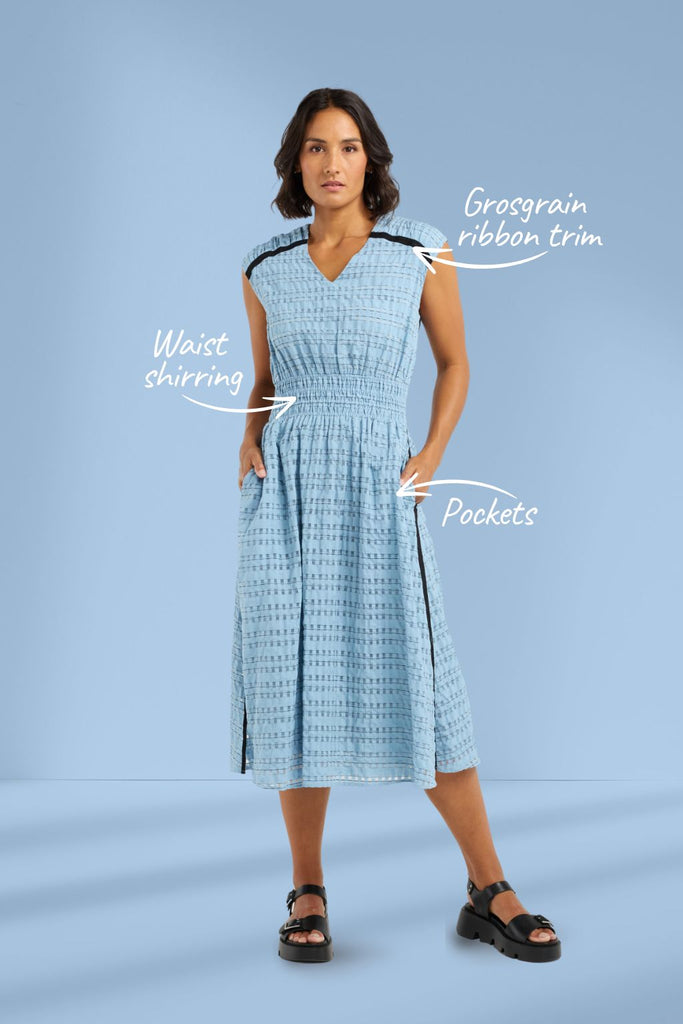 Et Alia Ella Dress Sky Check From BoxHill