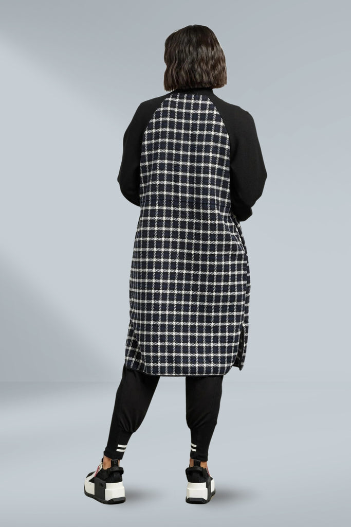 Et Alia Nova Coatigan Blue Black Plaid From BoxHill