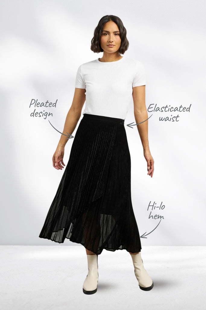 Et Alia Sawyer Skirt Velvet Mesh Black From BoxHill