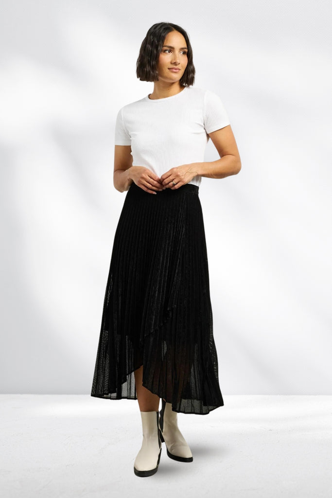 Et Alia Sawyer Skirt Velvet Mesh Black From BoxHill