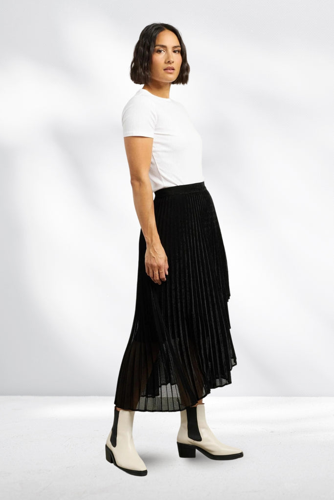 Et Alia Sawyer Skirt Velvet Mesh Black From BoxHill