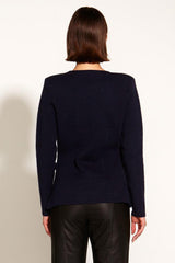 Fate and Becker Beverly Knit Blazer Cardigan Navy From BoxHill