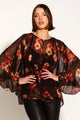Fate and Becker Bloom Batwing Sleeve Shirt Rose Dust Floral From BoxHill