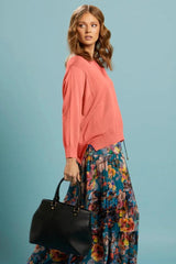 Fate and Becker Celestial Knit Top Coral From BoxHill