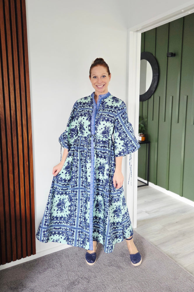 mint green and navy dress Fate and Becker Dominica Dress Mint Navy Fate and Becker