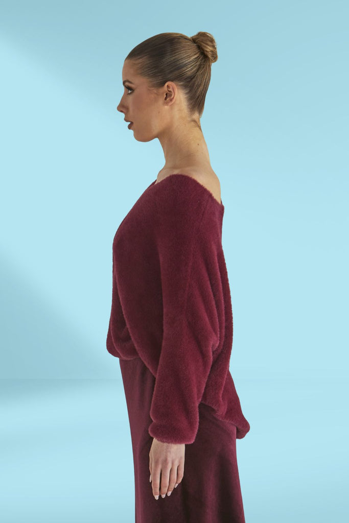 Fate and Becker Electra Knit Wine Red From BoxHill