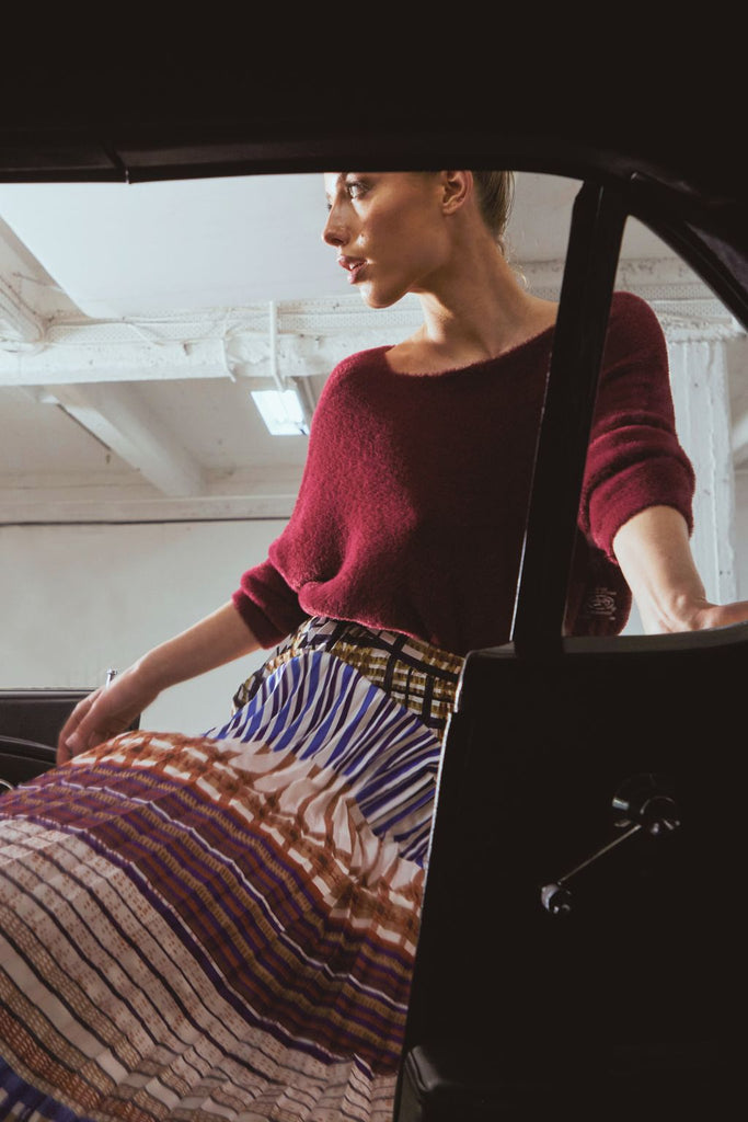 Fate and Becker Electra Knit Wine Red From BoxHill