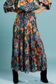 Fate and Becker Pure Shores Shirred Boho Skirt Teal Bouquet From BoxHill