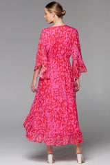Fate and Becker Shivers High Low Dress Pink Animal From BoxHill