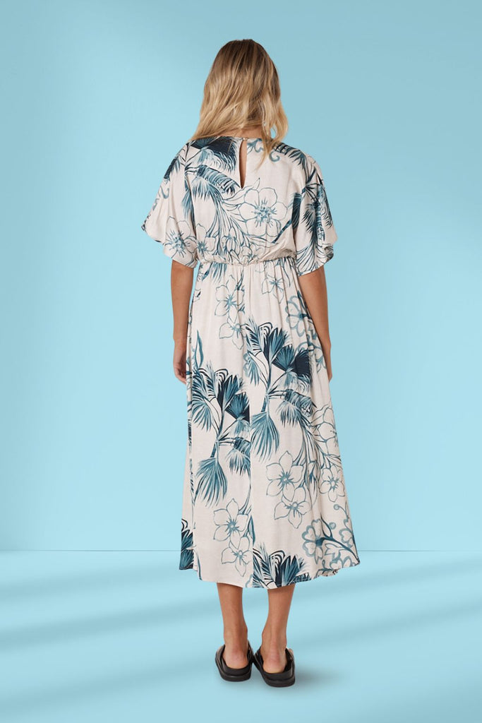 Fate and Becker Solstice Palms Midi Dress Palm Print From BoxHill