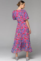 Fate and Becker Take Me Out Wrap Midi Dress Warp Floral From BoxHill