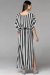 Fate and Becker Wonderland Maxi Dress Black White Stripe From BoxHill