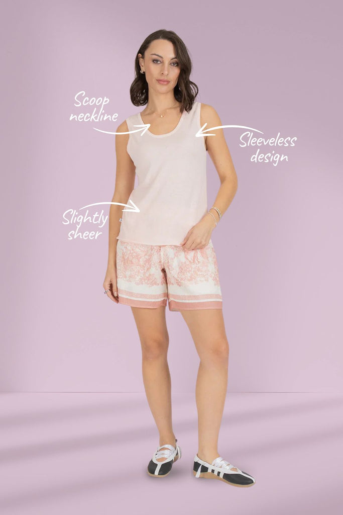 Federation Badge Knit Singlet Pink From BoxHill