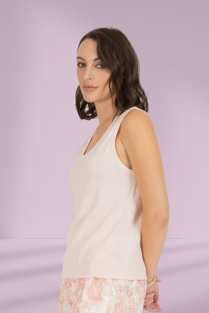 Federation Badge Knit Singlet Pink From BoxHill