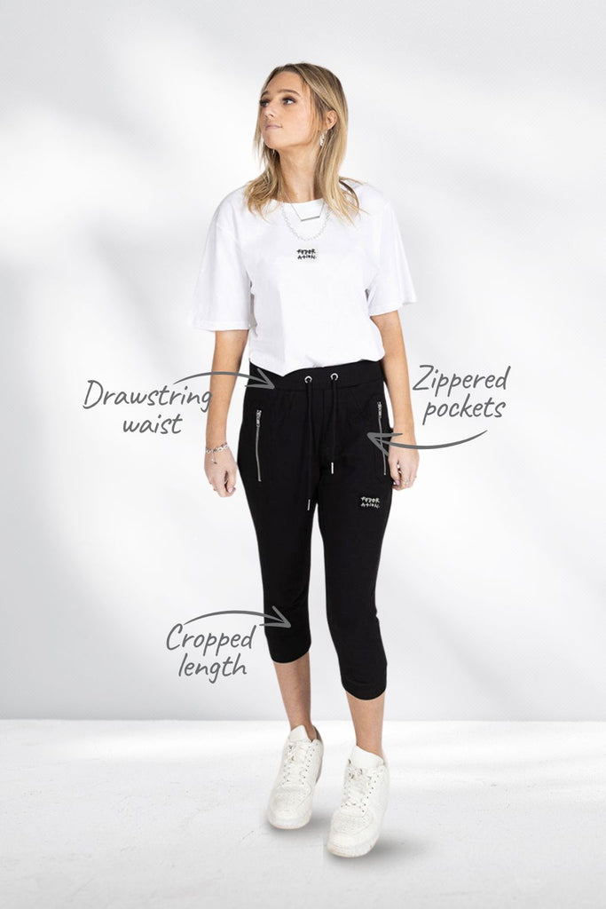 Federation Cut Trackies Sketch Black White From BoxHill