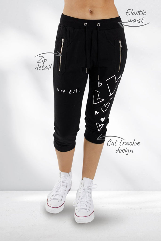 PRE-ORDER Federation Cut Trackies With Love Black White From BoxHill
