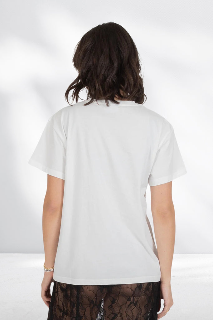 Federation Frankie Tee Pinned Heart White From BoxHill