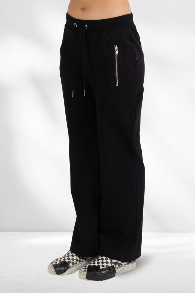 Federation Loose Leg Escape Trackies Black Silver From BoxHill