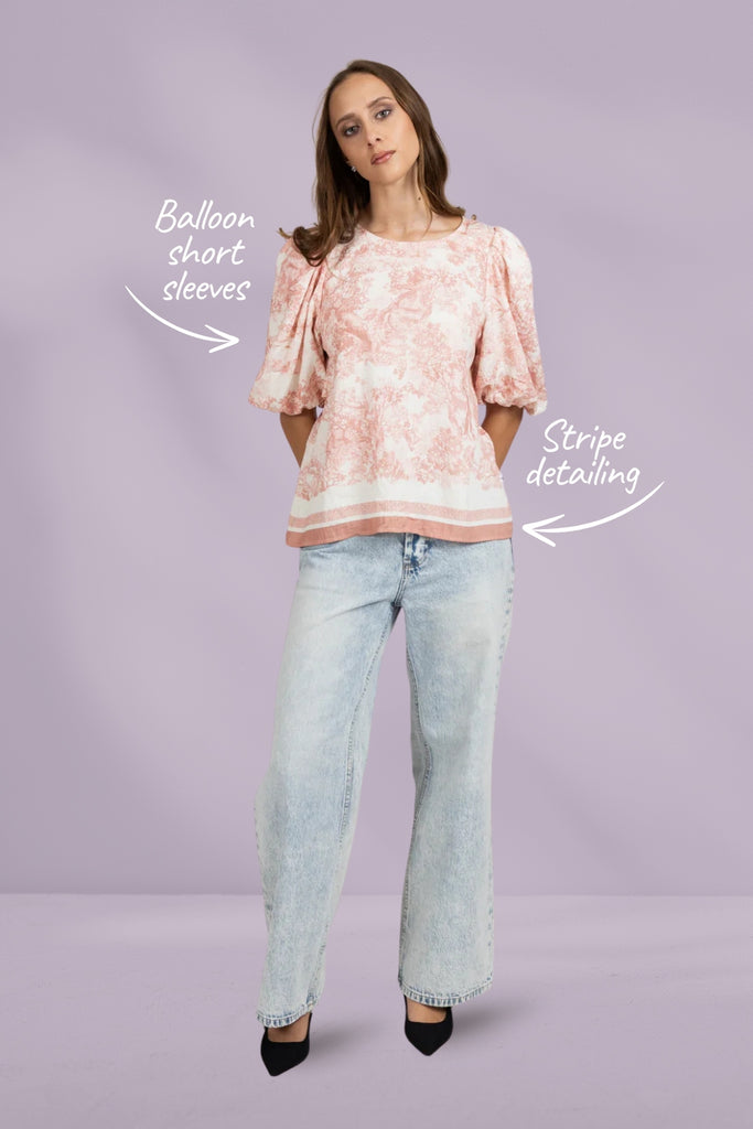 Federation Punch Top Pink From BoxHill