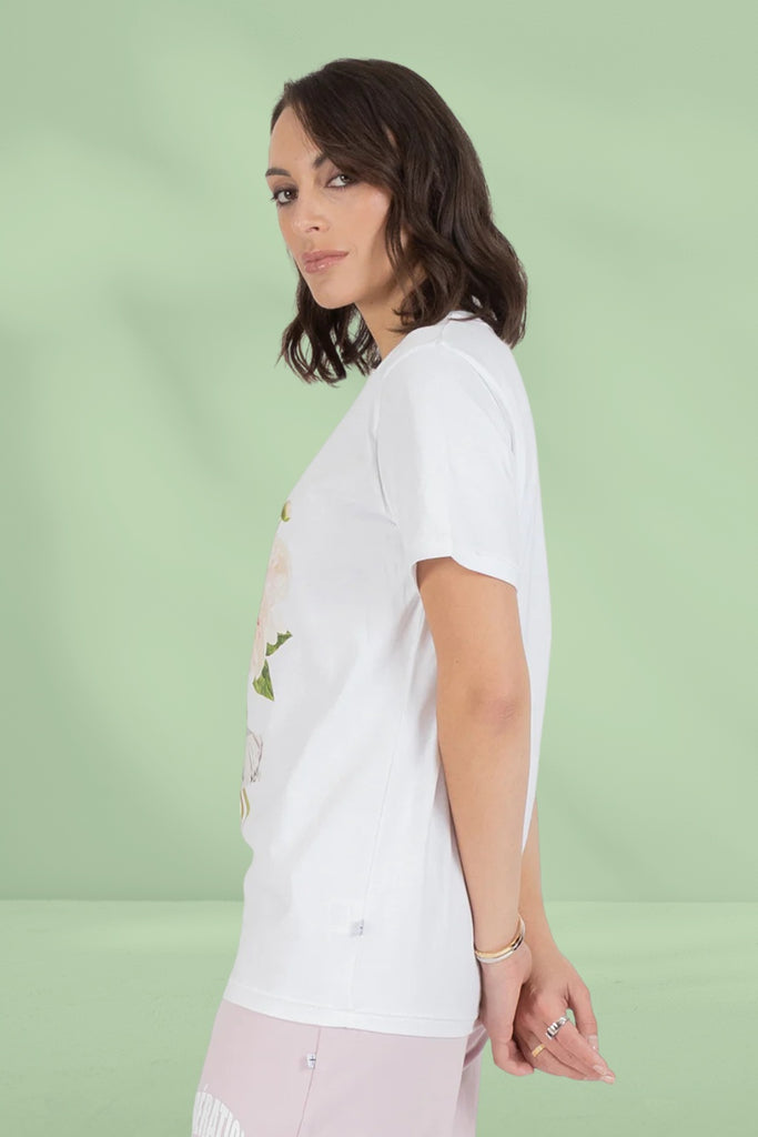 Federation Rush Tee Peony's Ducted White From BoxHill