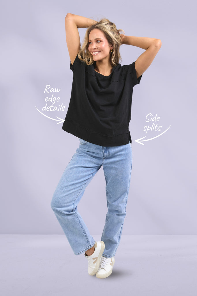 Foxwood Allison Tee Black From BoxHill