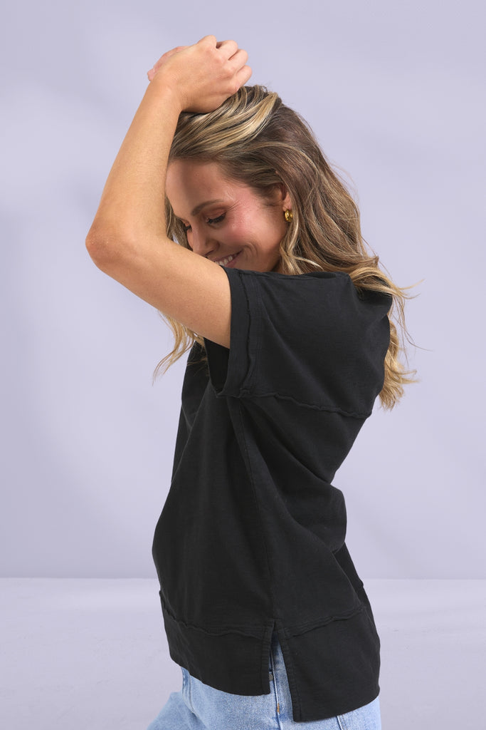 Foxwood Allison Tee Black From BoxHill