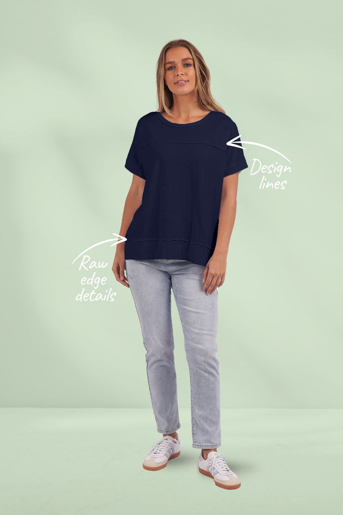 Foxwood Allison Tee Dark Sapphire From BoxHill