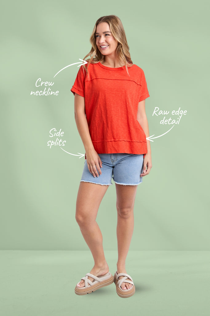 Foxwood Allison Tee Tangelo From BoxHill