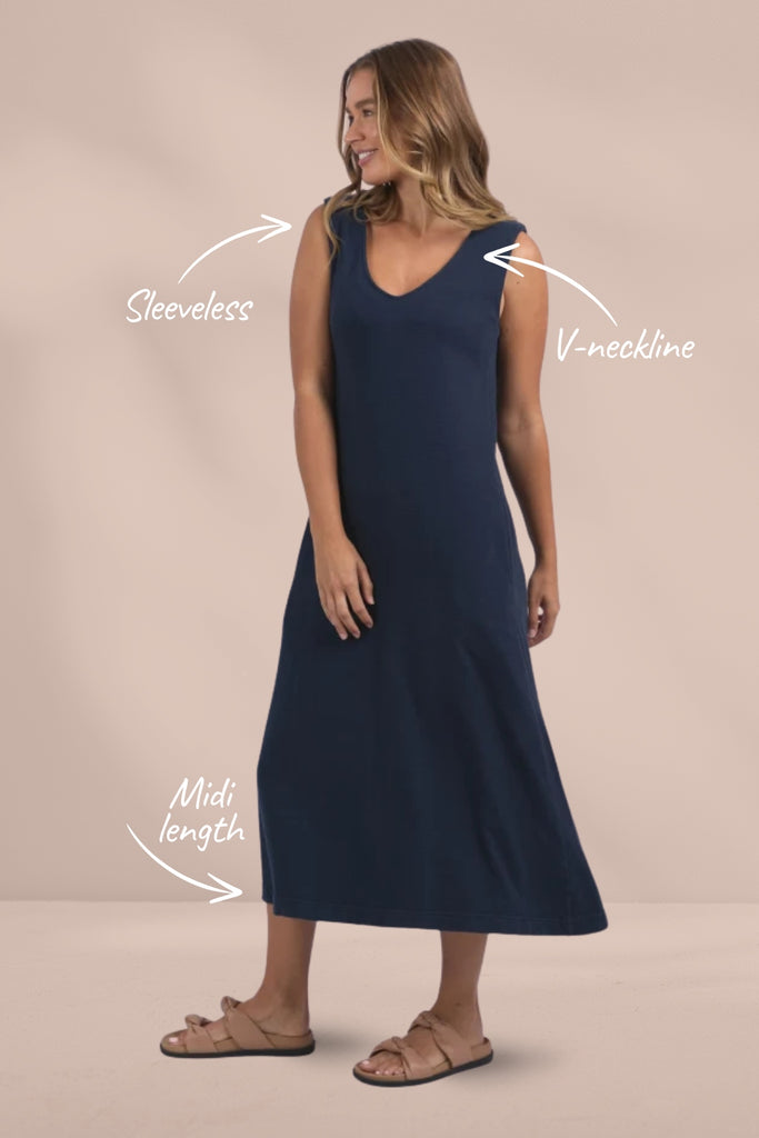 Foxwood Aspen Dress Navy From BoxHill