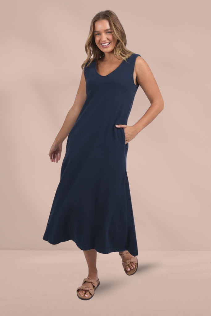 Foxwood Aspen Dress Navy From BoxHill