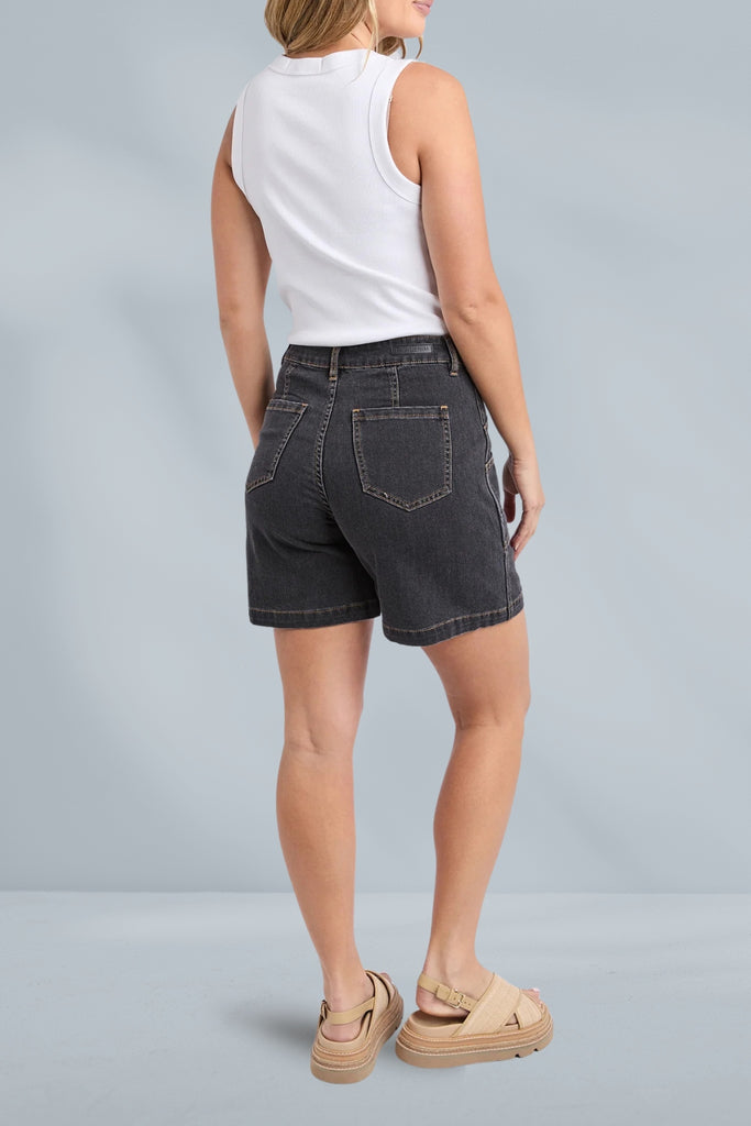 Foxwood Balmy Shorts Washed Black From BoxHill