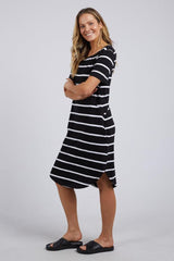 Foxwood Bay Stripe Dress Black White Stripe From BoxHill