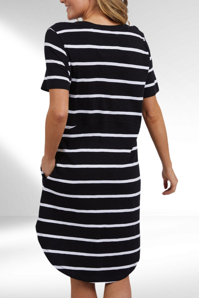 Foxwood Bay Stripe Dress Black White Stripe From BoxHill