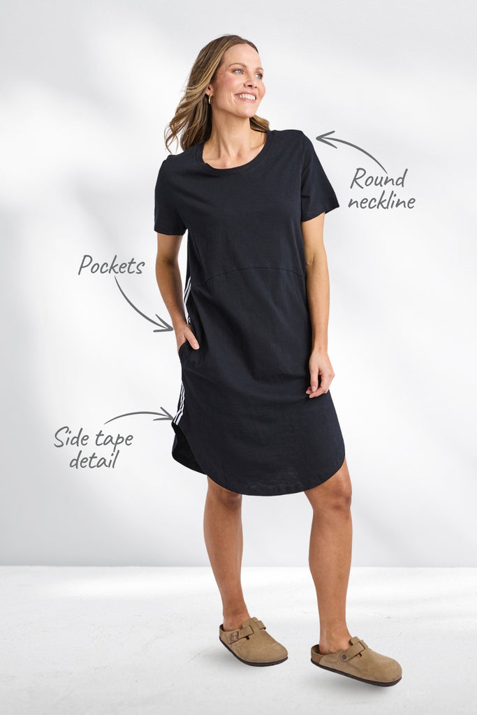 Foxwood Bay Tape Dress Black From BoxHill