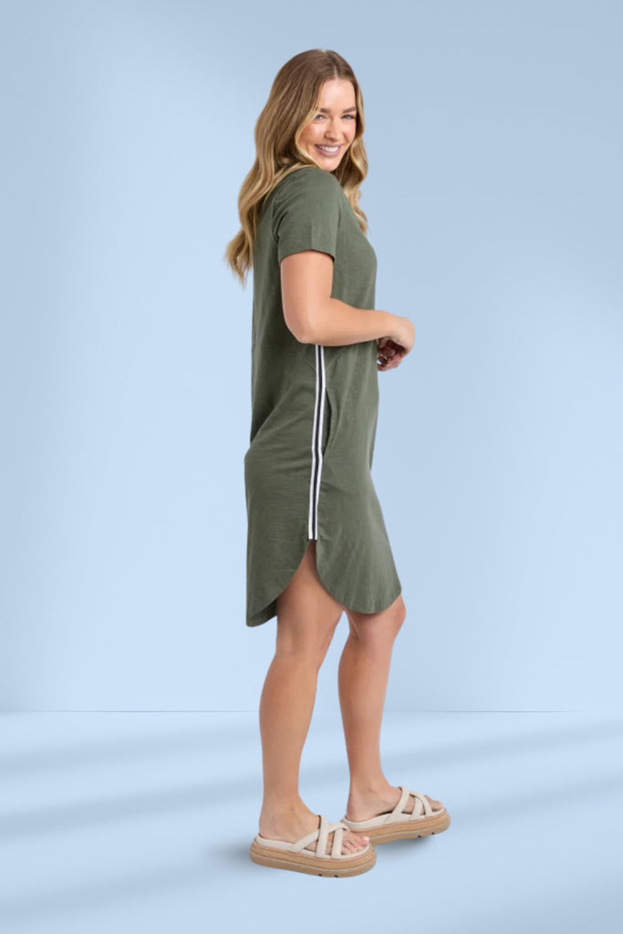 Foxwood Bay Tape Dress Khaki From BoxHill