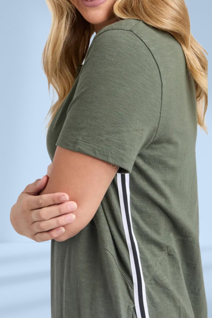 Foxwood Bay Tape Dress Khaki From BoxHill