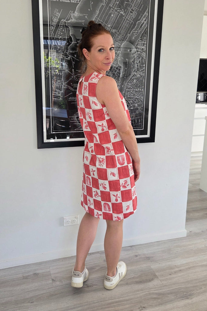 Foxwood Biarittz Dress Crimson Print From BoxHill