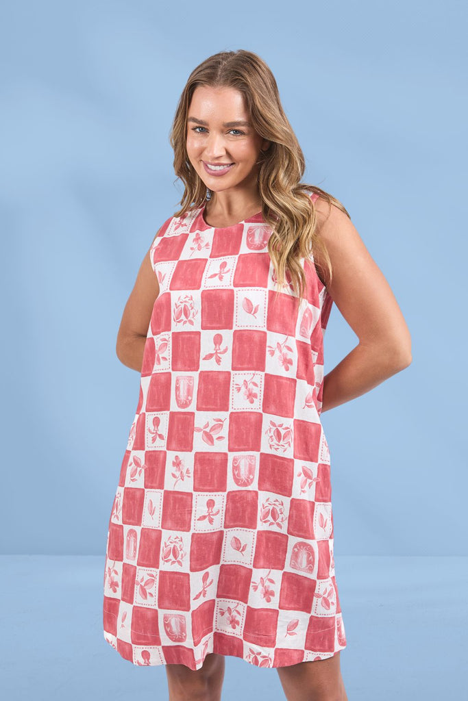 Foxwood Biarittz Dress Crimson Print From BoxHill