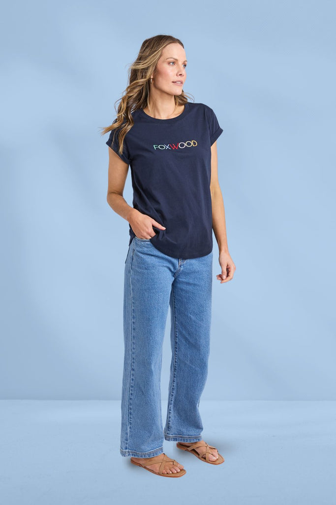 Foxwood Confetti Tee Navy From BoxHill