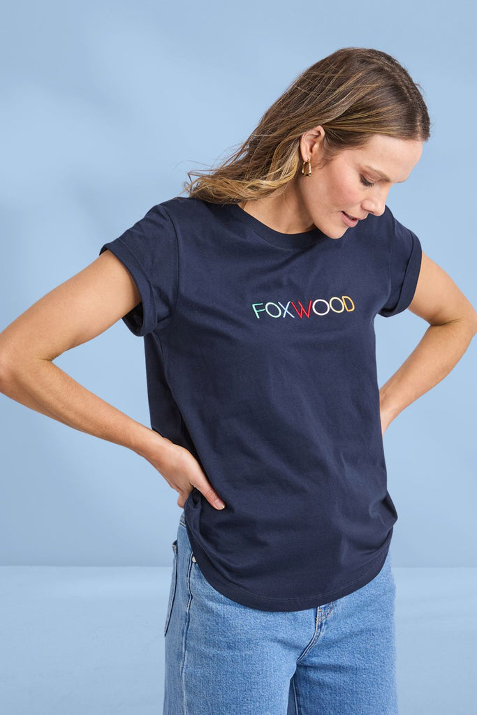 Foxwood Confetti Tee Navy From BoxHill