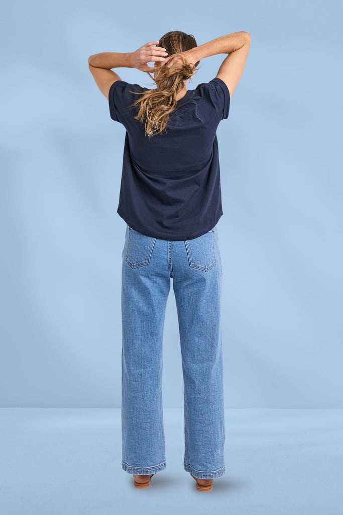 Foxwood Confetti Tee Navy From BoxHill