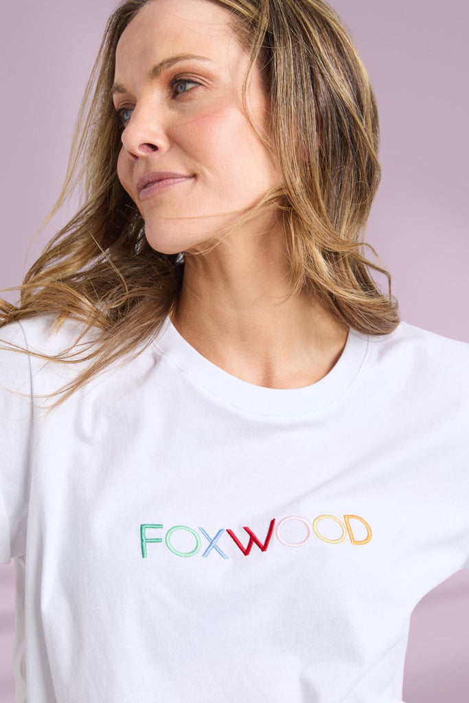 Foxwood Confetti Tee White From BoxHill