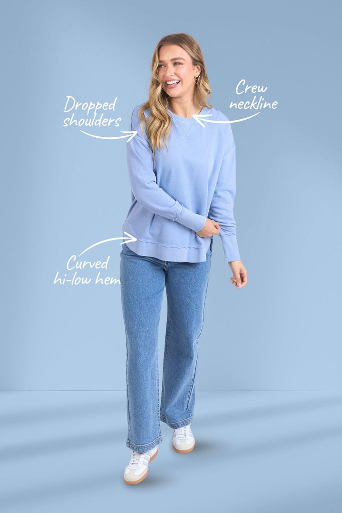 Foxwood Delilah Crew Light Blue From BoxHill