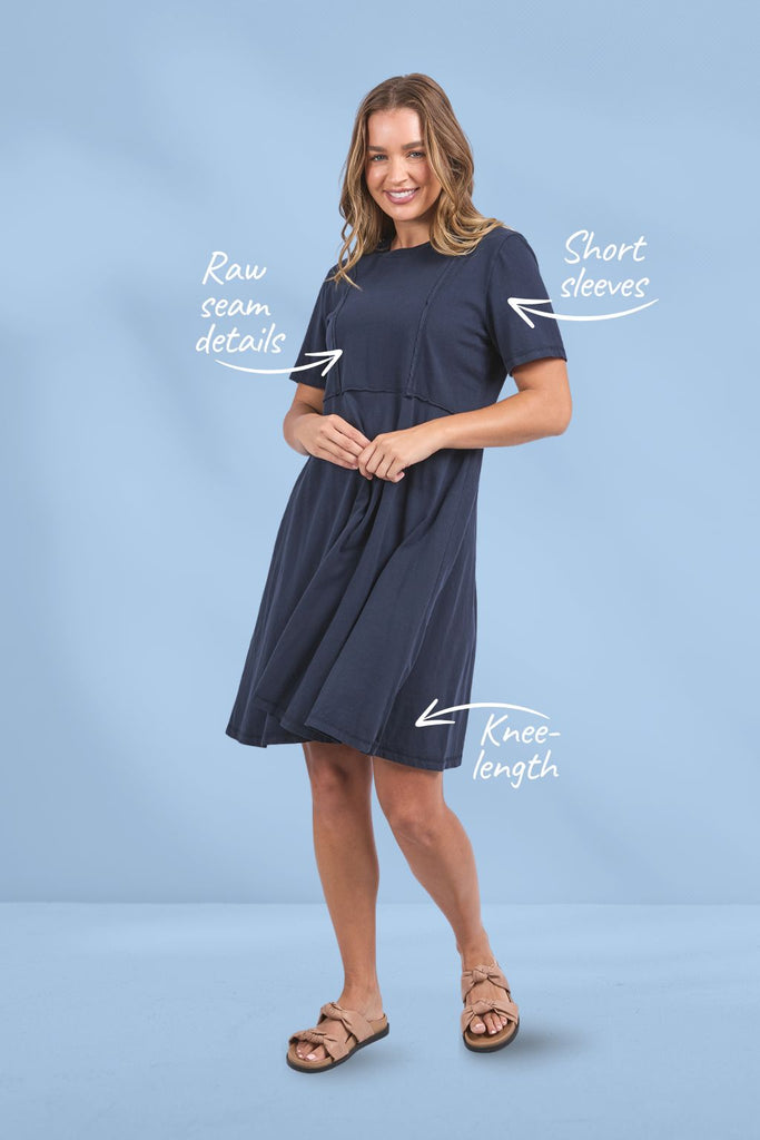 Foxwood Eva Dress Navy From BoxHill