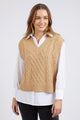 Foxwood Eva Knitted Vest Tan From BoxHill