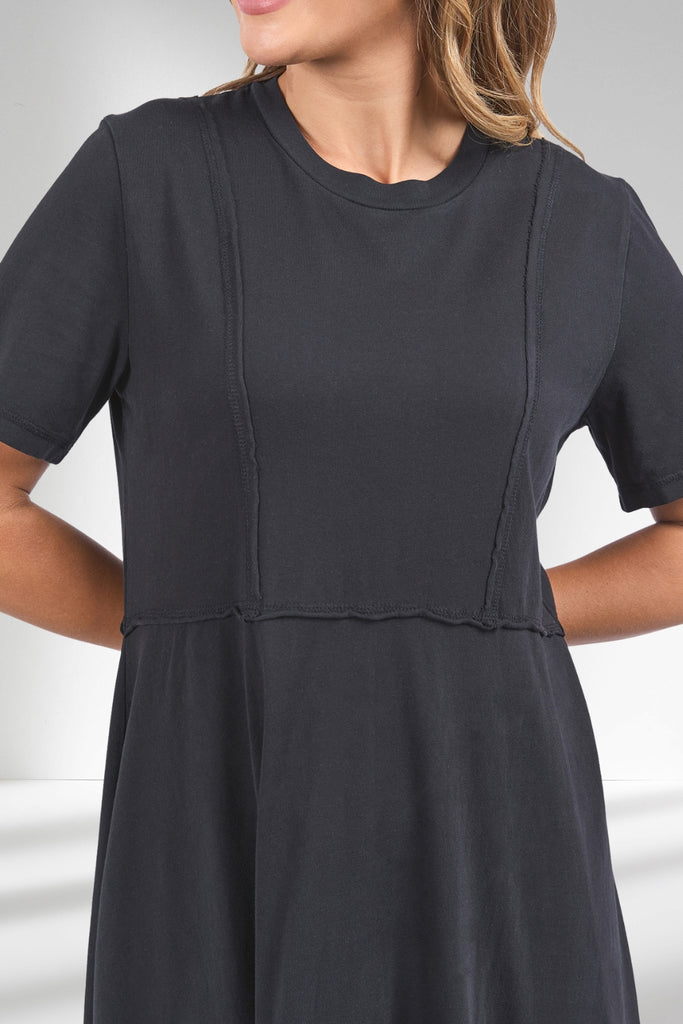 Foxwood Eva Midi Dress Washed Black From BoxHill