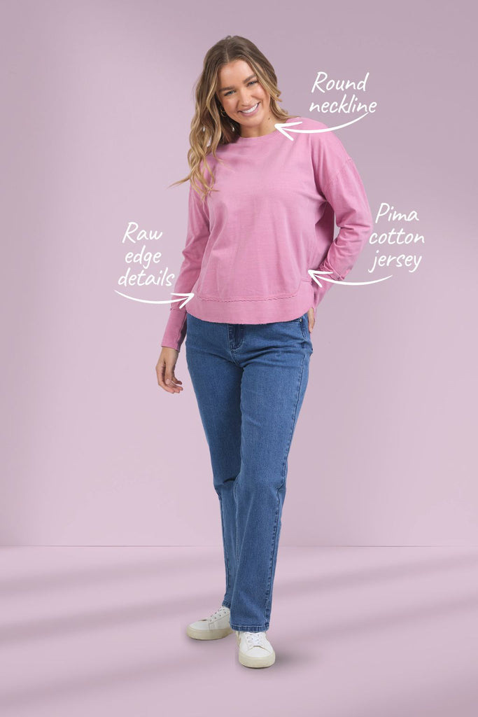 Foxwood Farrah Long Sleeve Rose Pink From BoxHill