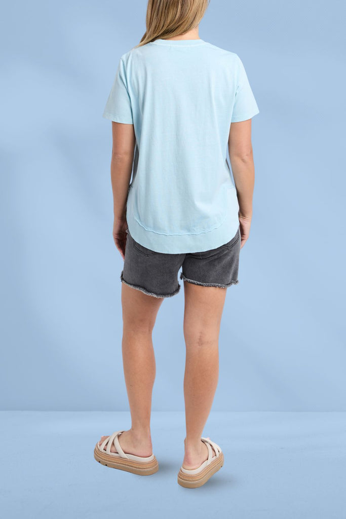 Foxwood Farrah Short Sleeve Tee Crystal Blue From BoxHill