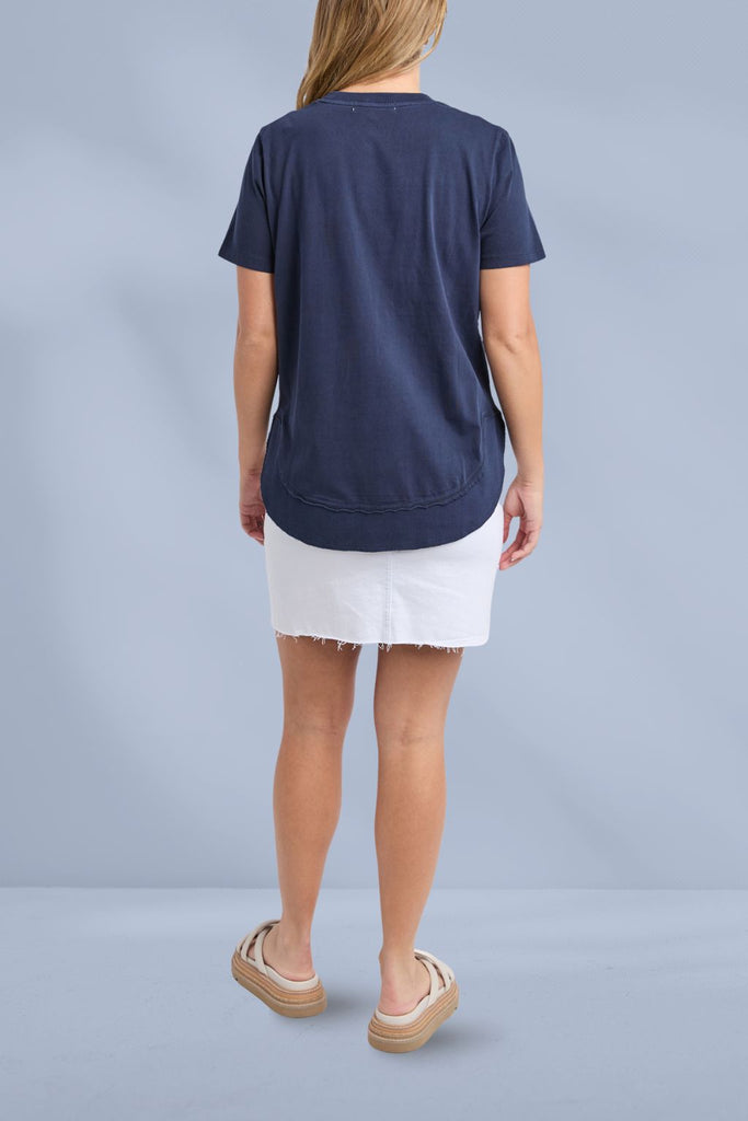 Foxwood Farrah Short Sleeve Tee Dark Sapphire From BoxHill